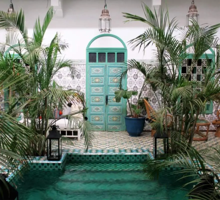 Riad tradizionale con cortile interno a Marrakech